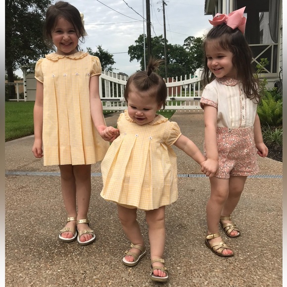 EUC the proper peony OG yellow gingham 5 pleat size 3t display picture 1